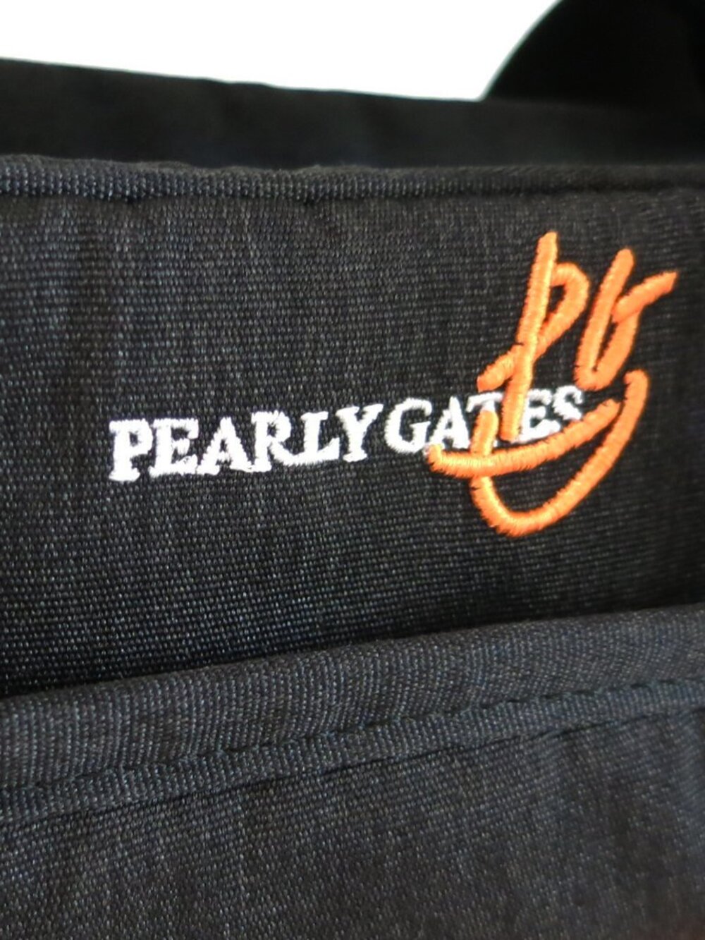 PEARLY GATES Japan Black ACADEMY STYLE Happy Face Charm GOLF Cart Locker Bag - Picture 10 of 16